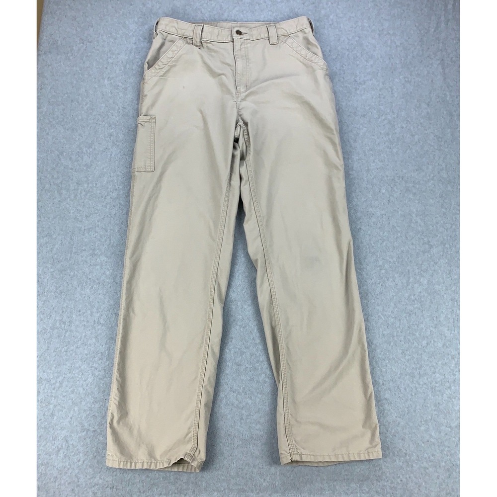 Carhartt Original Dungaree Fit Pants Mens 36x36 Tan B151 Canvas Workwear